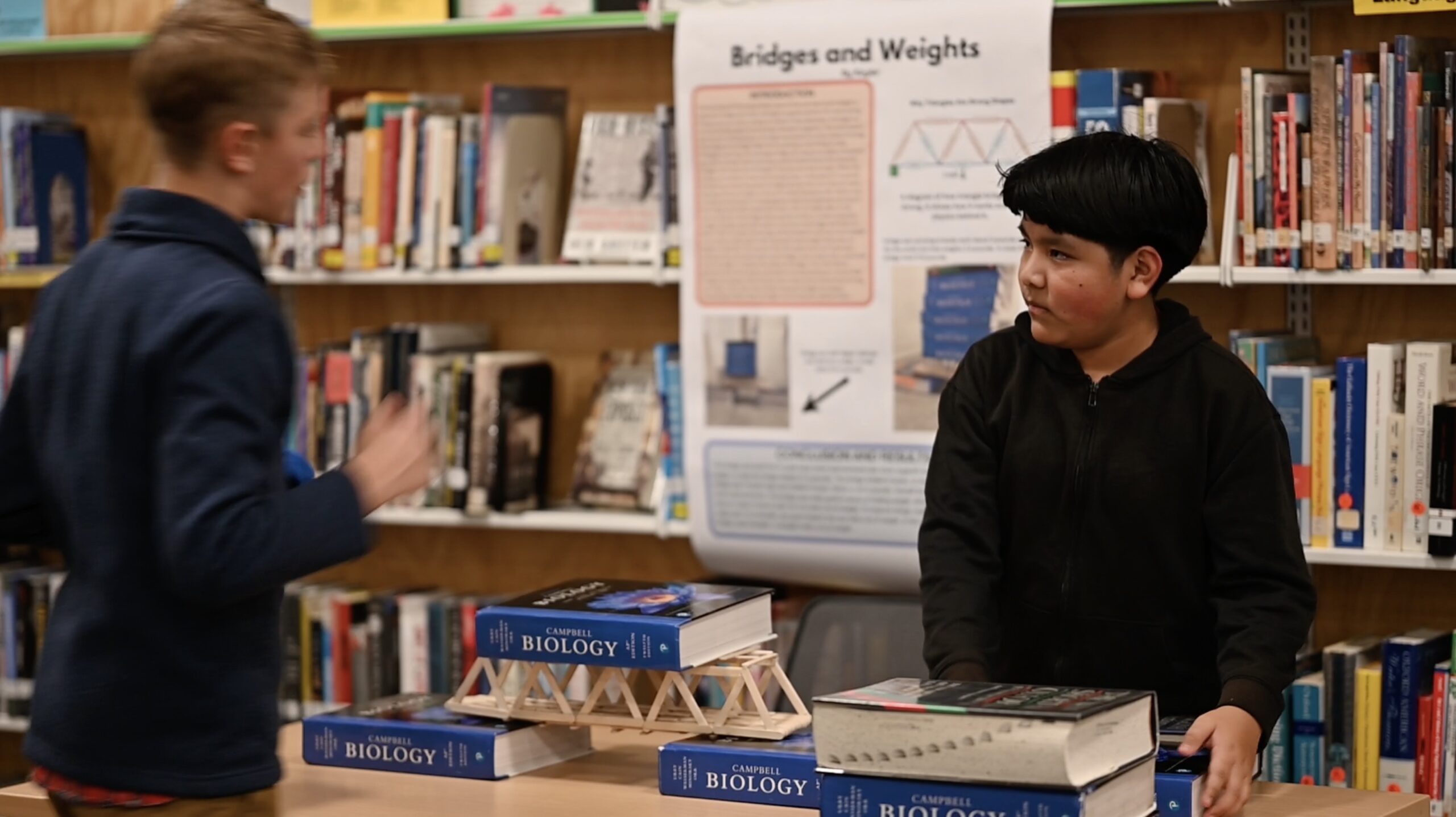 Students presenting at the Science Fair
