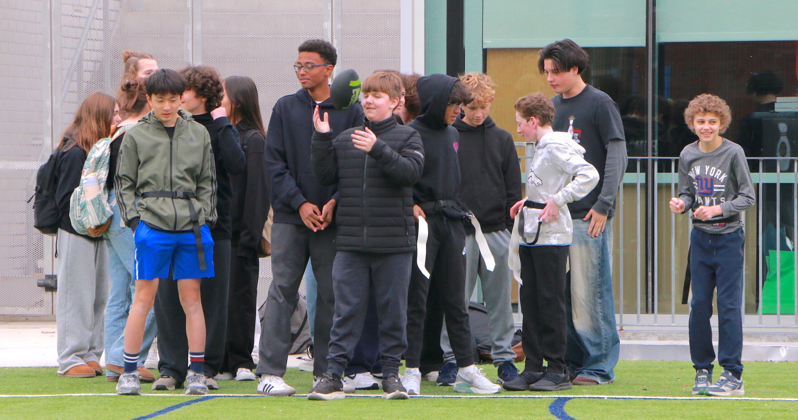 Students watching the Turkey Bowl