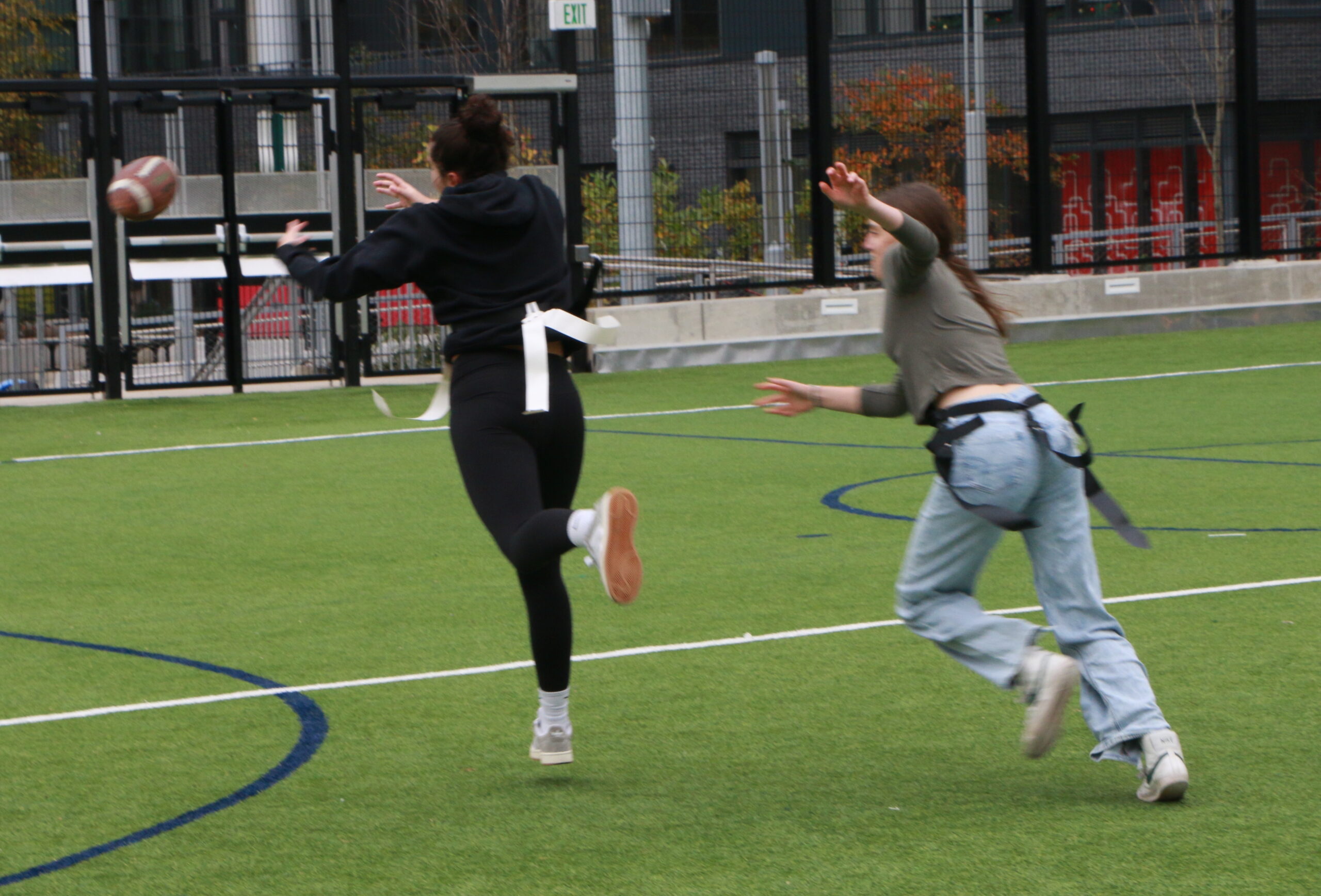 Students competing in the Turkey Bowl