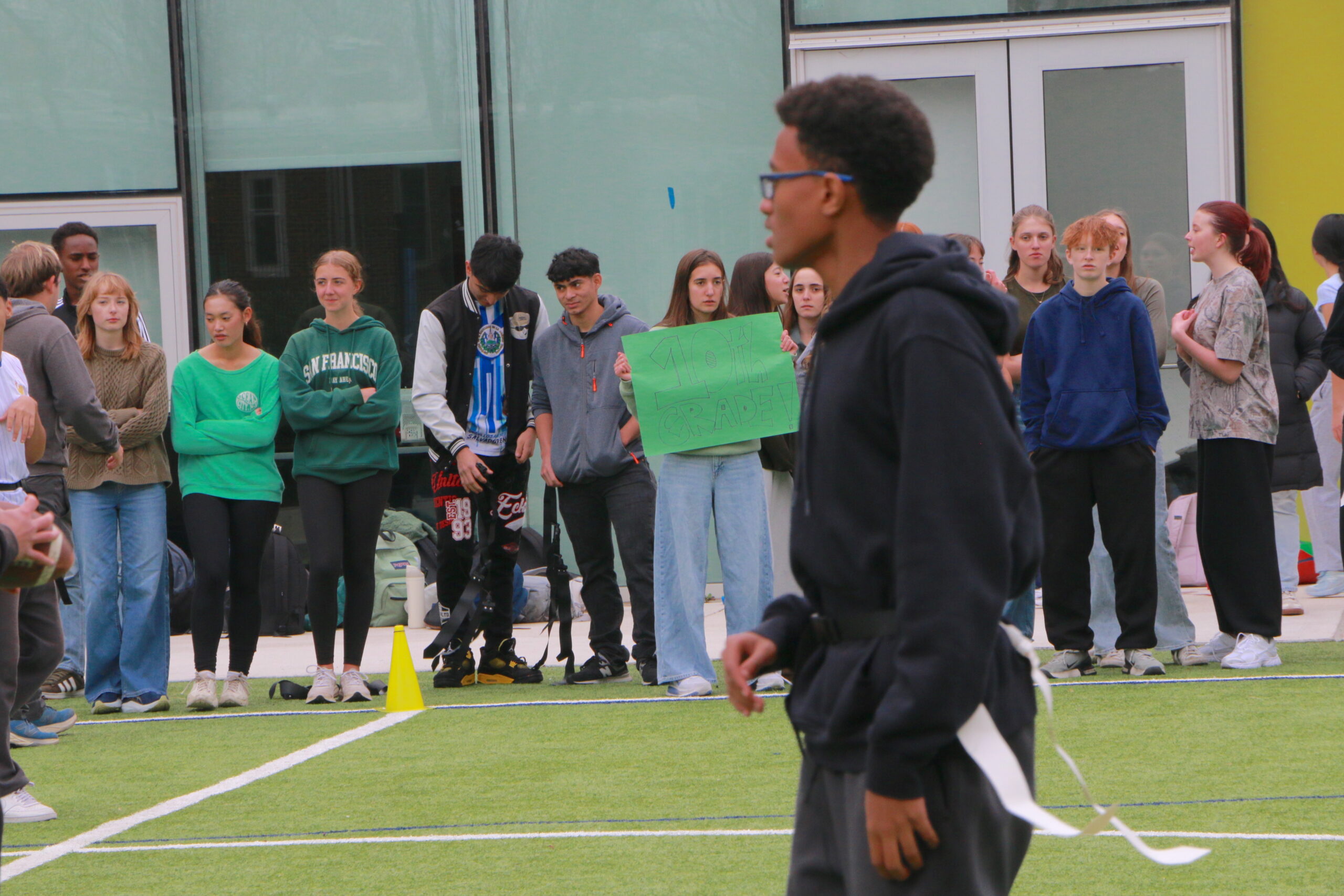 Students competing in the Turkey Bowl