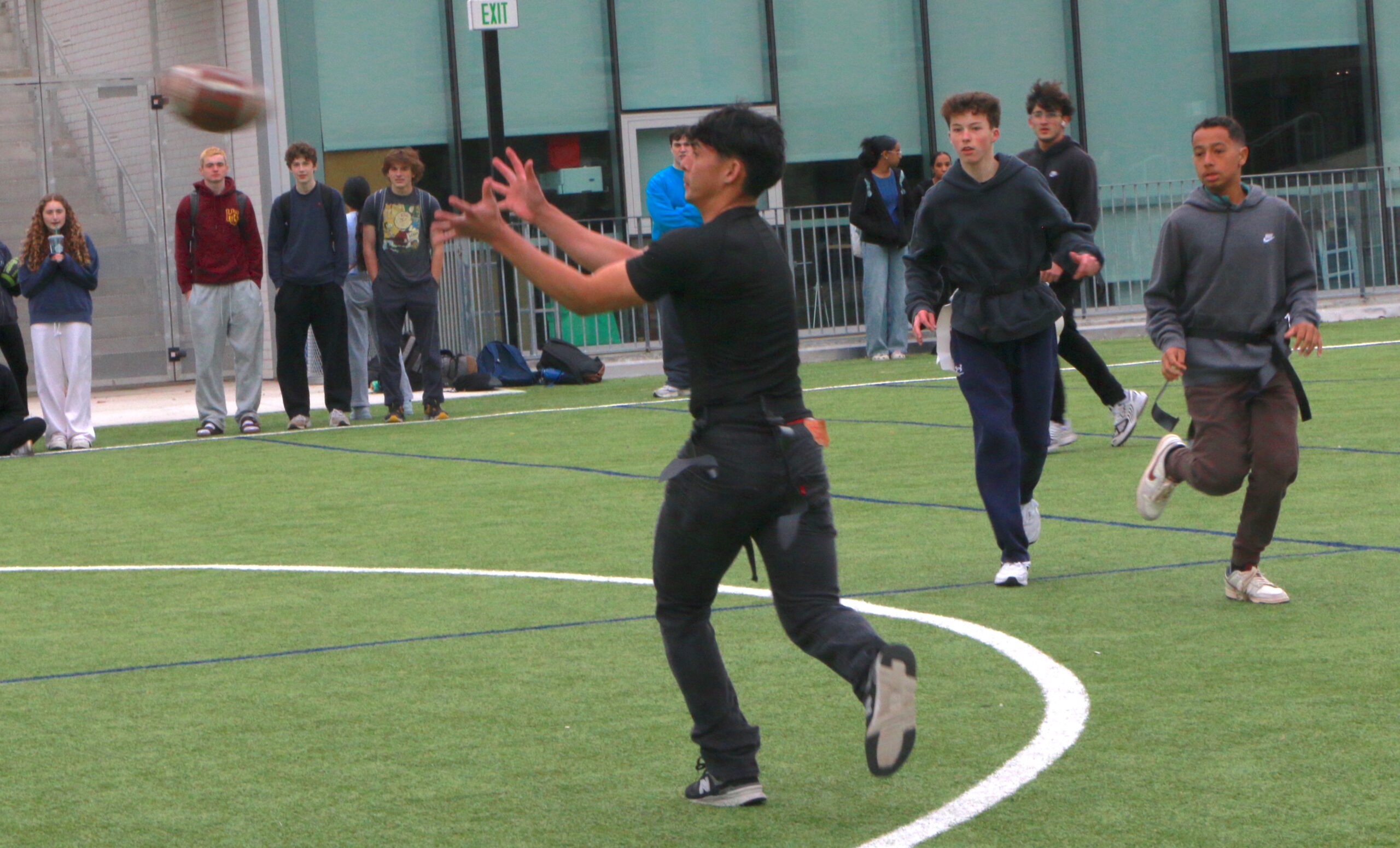 Students competing in the Turkey Bowl
