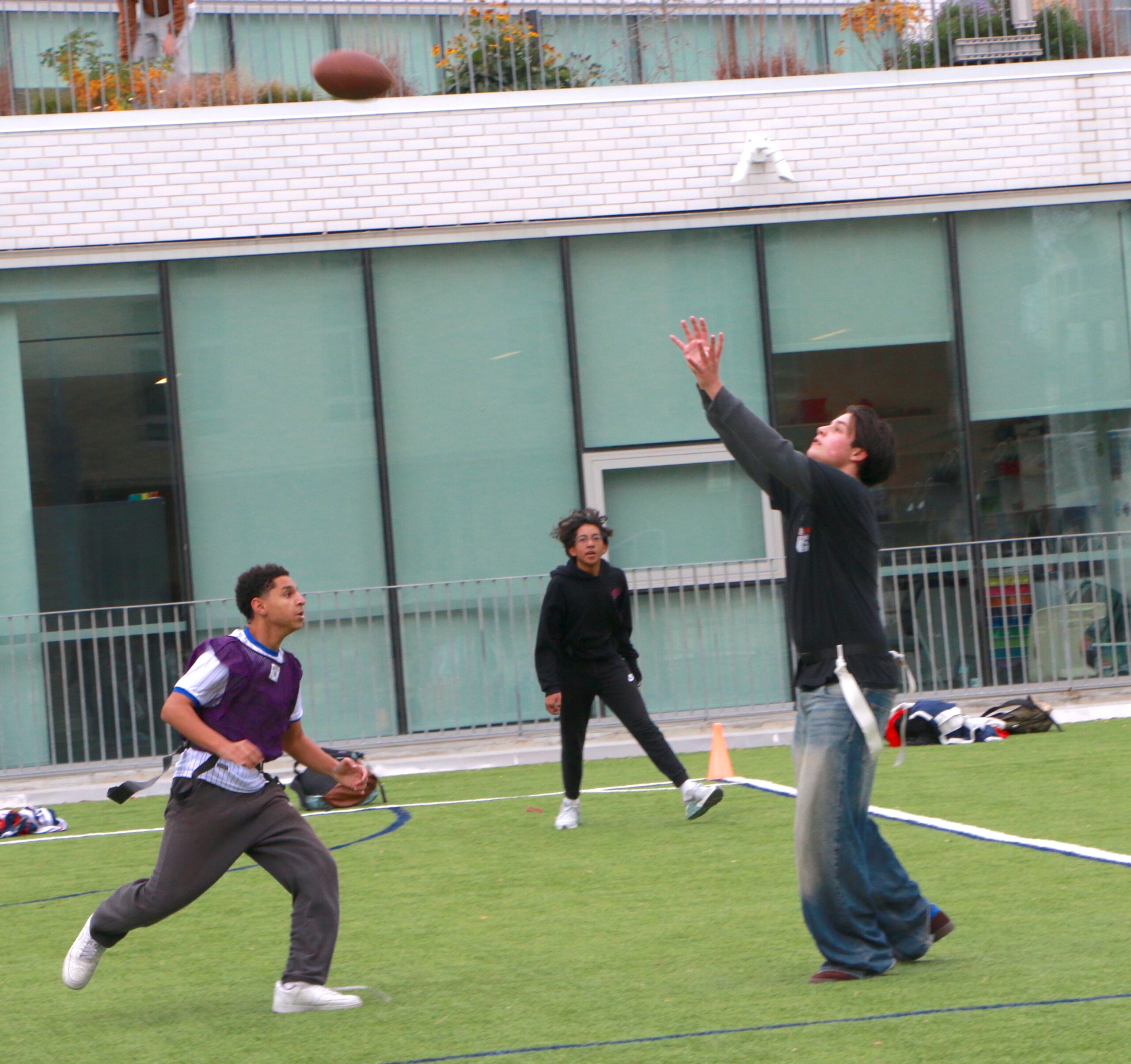 Students competing in the Turkey Bowl