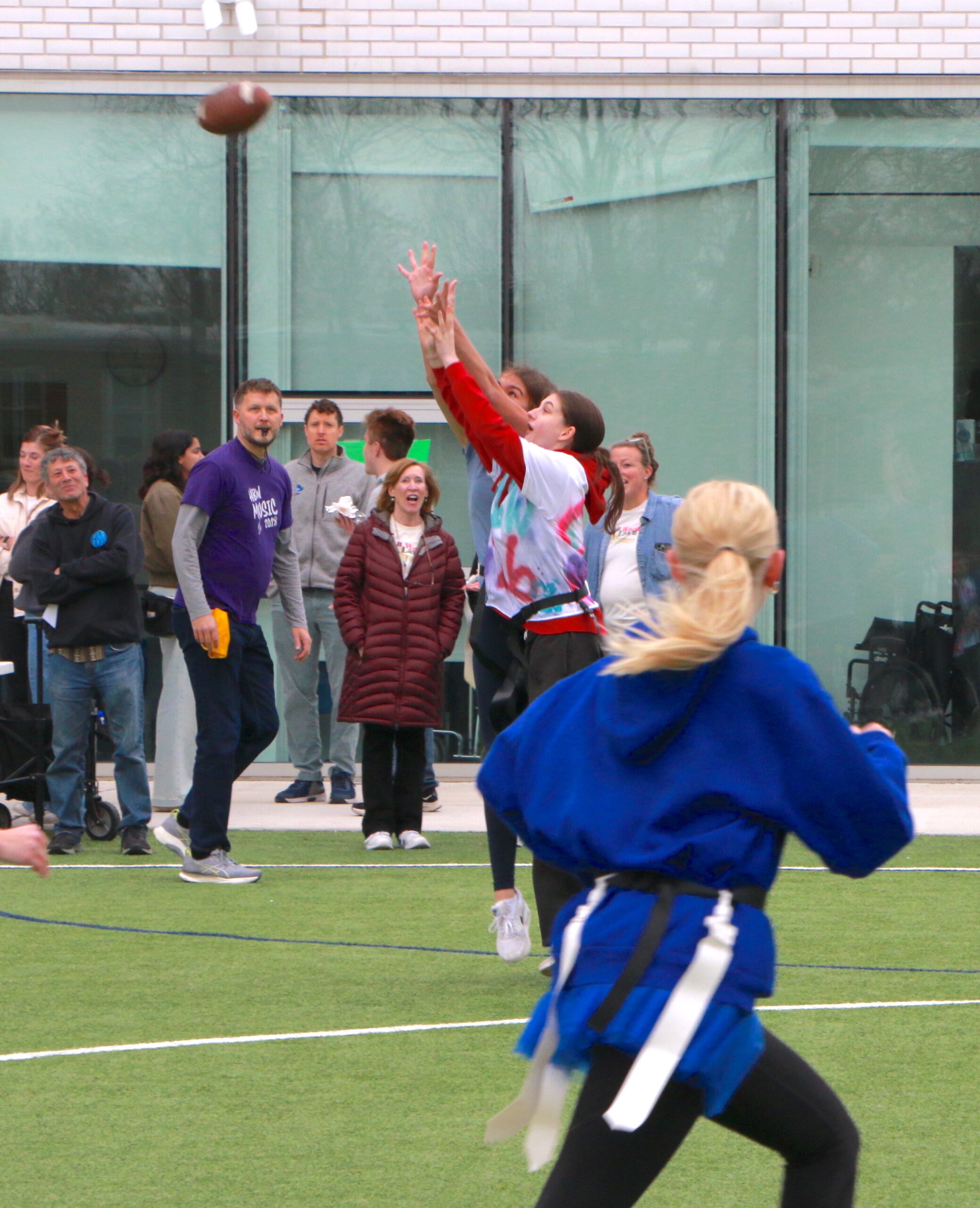 Students competing in the Turkey Bowl