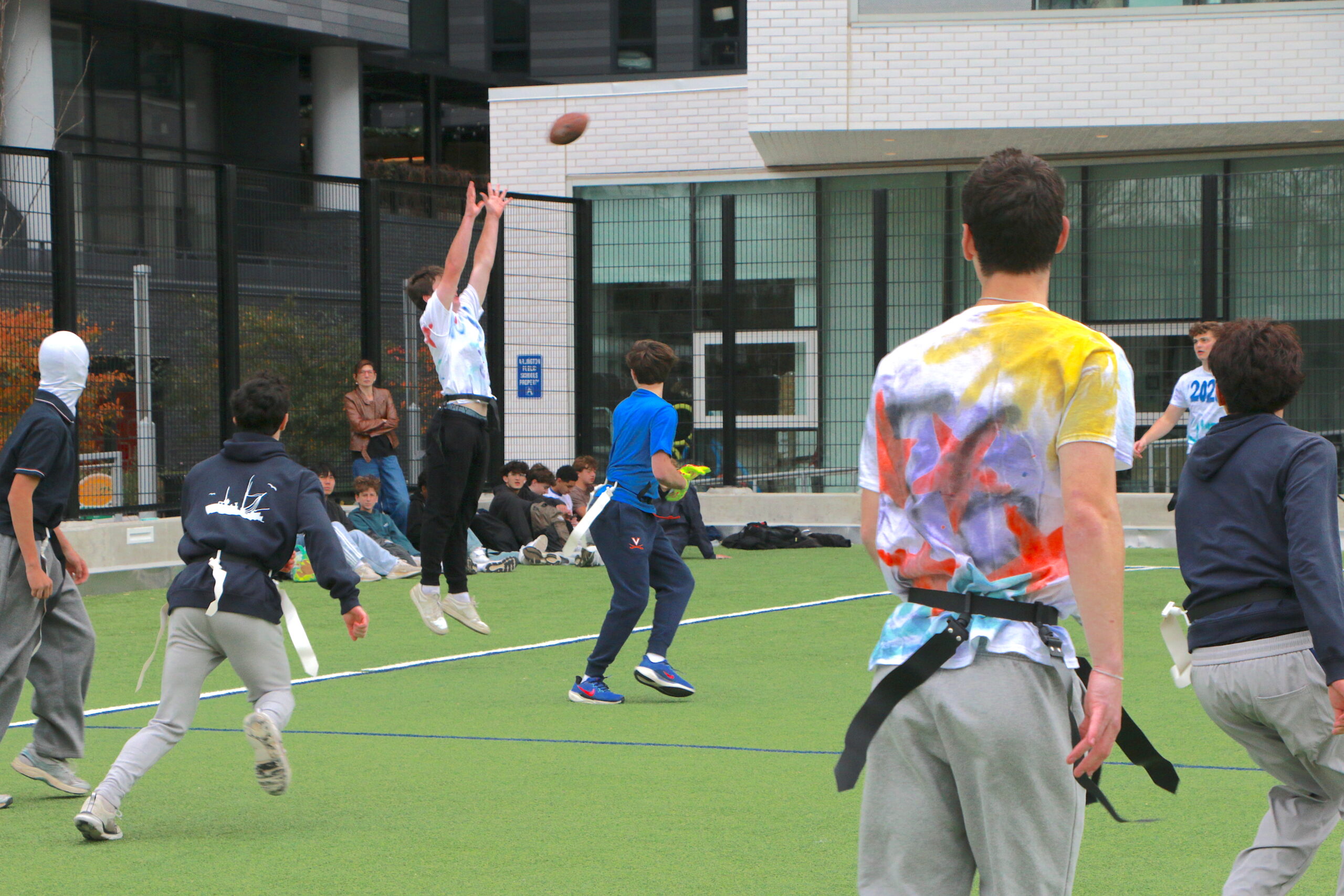 Students competing in the Turkey Bowl