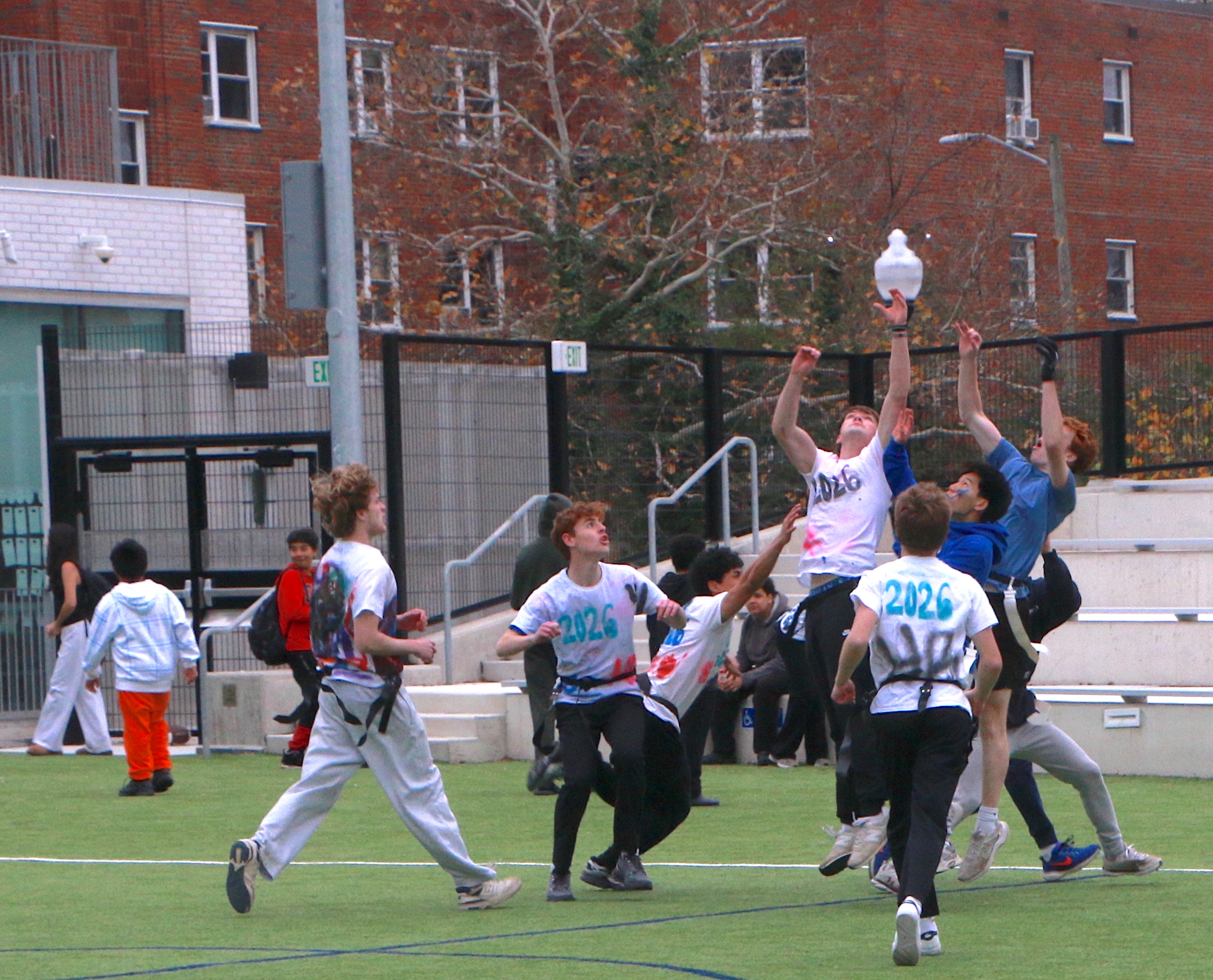 Students competing in the Turkey Bowl