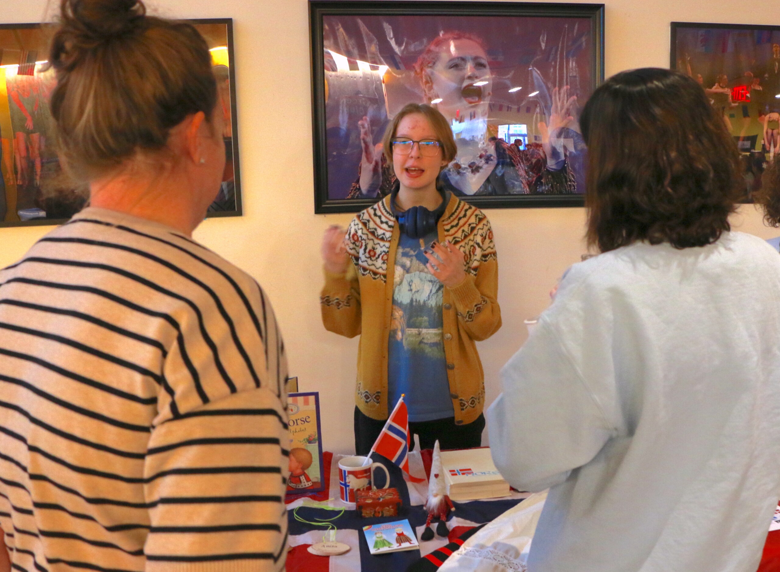 Students participating in the Culture Fair