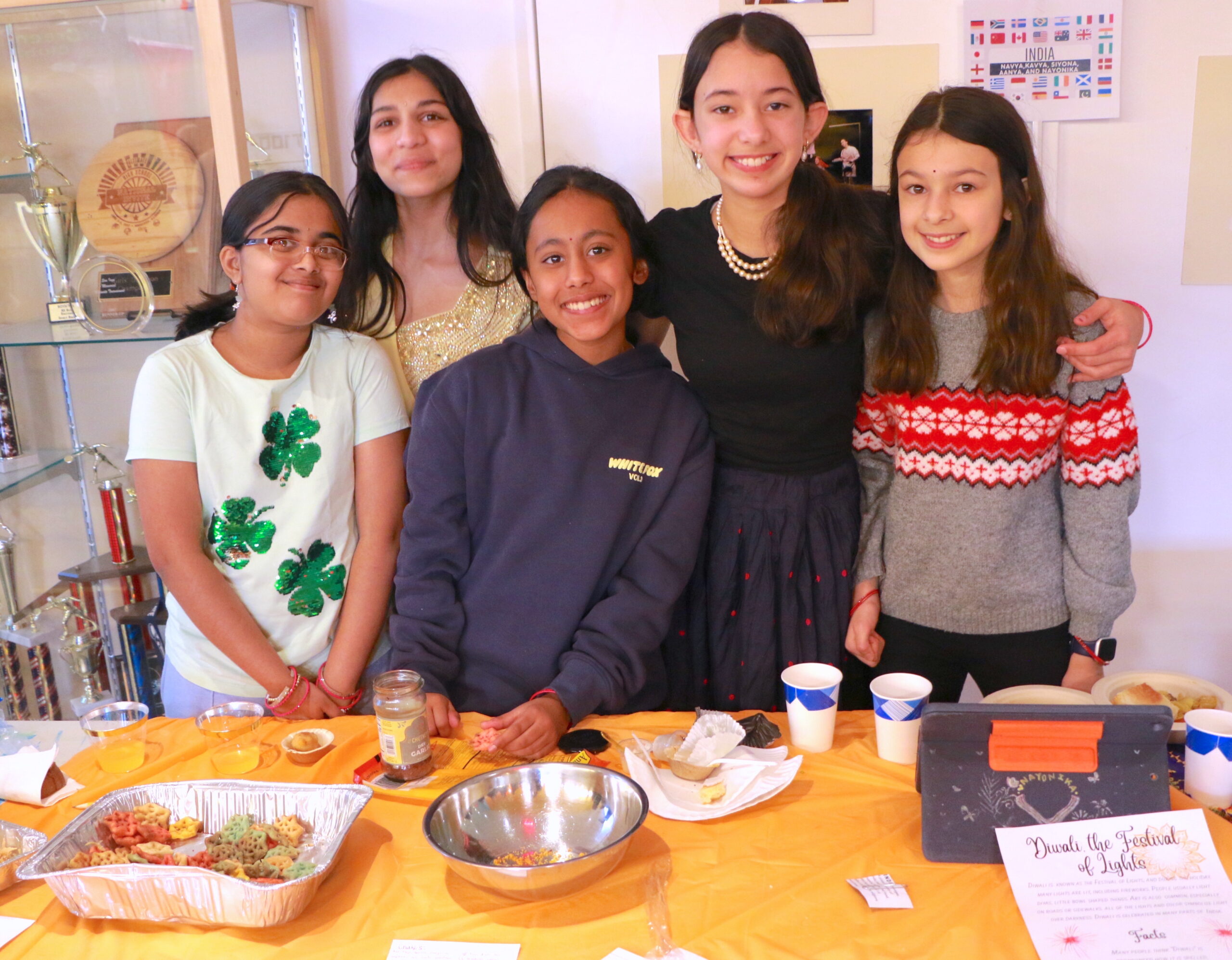 Students participating in the Culture Fair