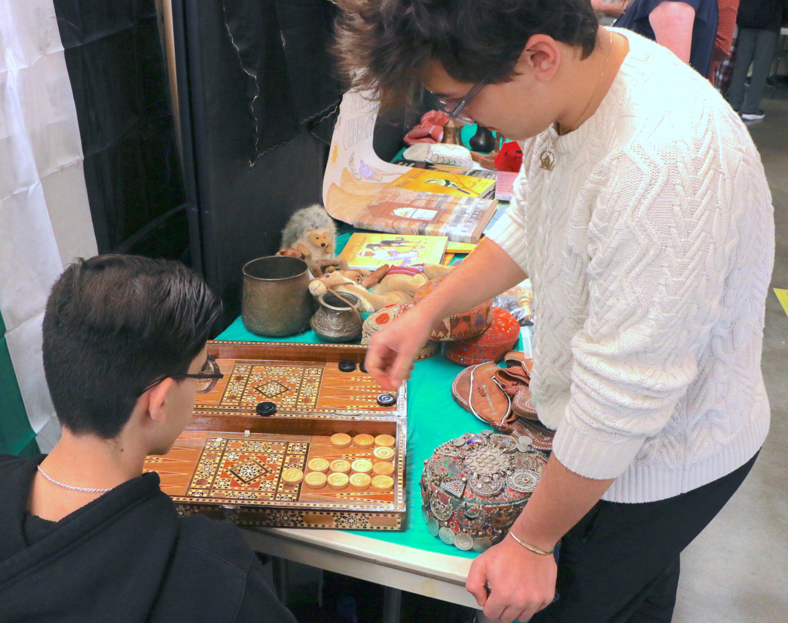 Students participating in the Culture Fair