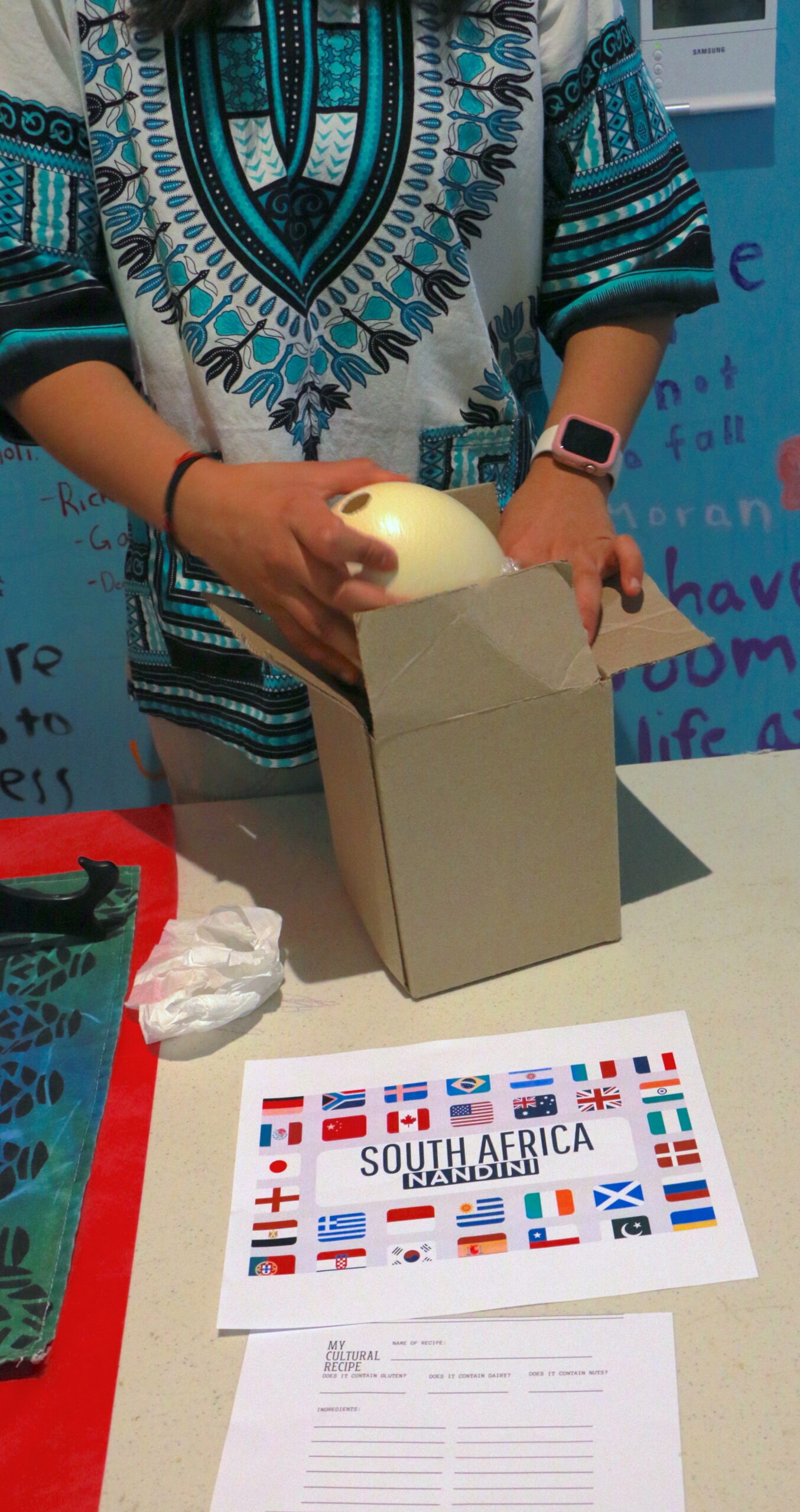 Students participating in the Culture Fair