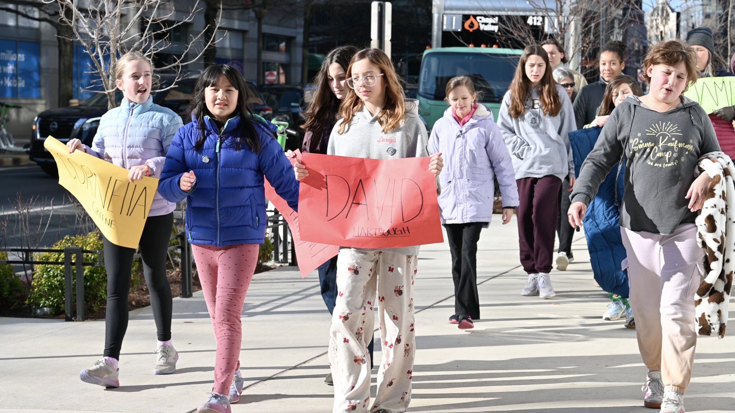 Students and teachers participating in the MLK Jr. Legacy Peace Walk