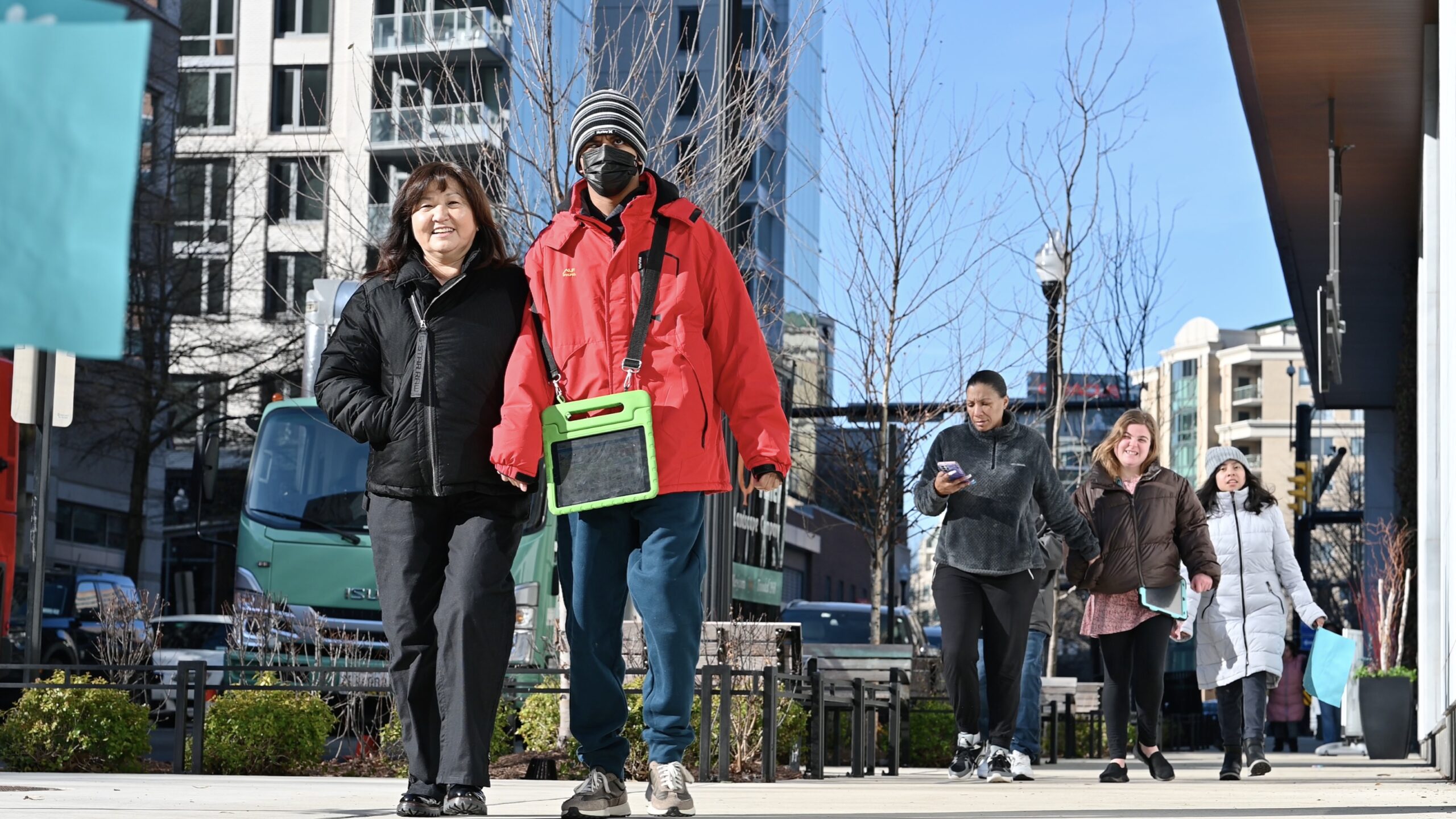 Students and teachers participating in the MLK Jr. Legacy Peace Walk