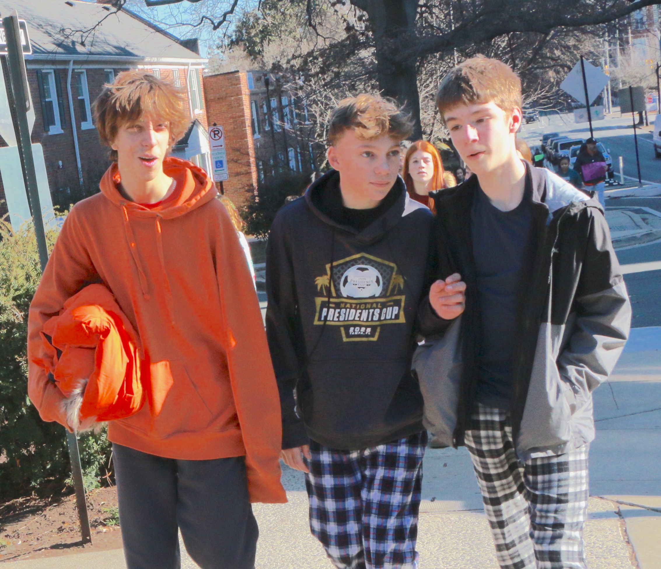 Students participating in the 1st Annual MLK Jr. Legacy Peace Walk