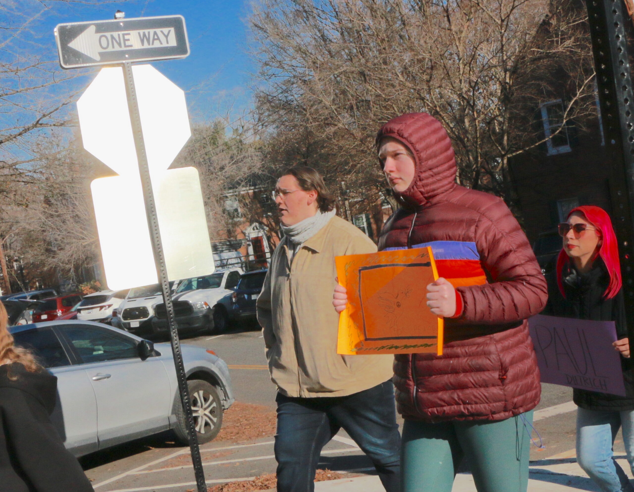 Students and teachers participating in the 1st Annual MLK Jr. Legacy Peace Walk