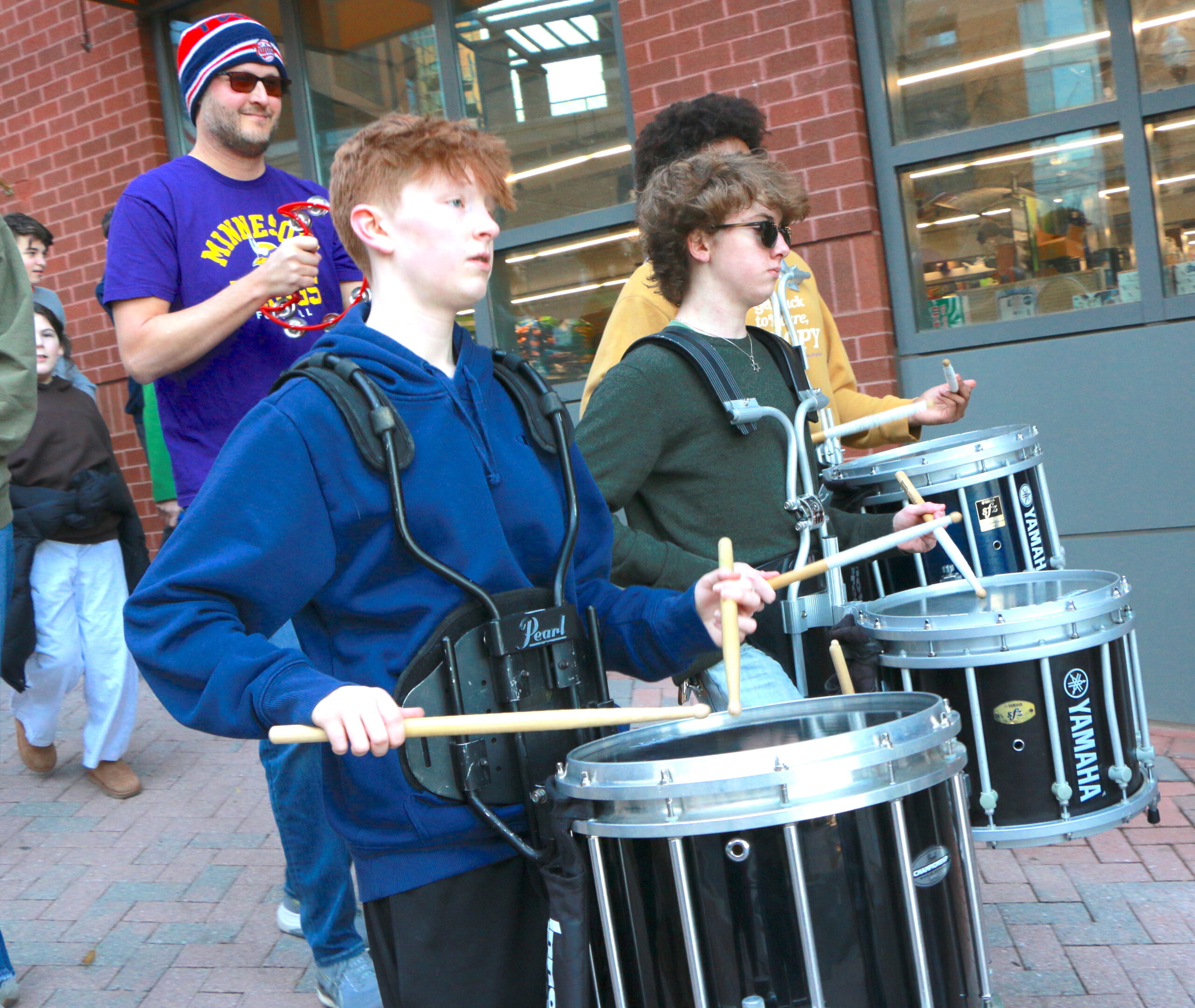 Students and teachers participating in the 1st Annual MLK Jr. Legacy Peace Walk