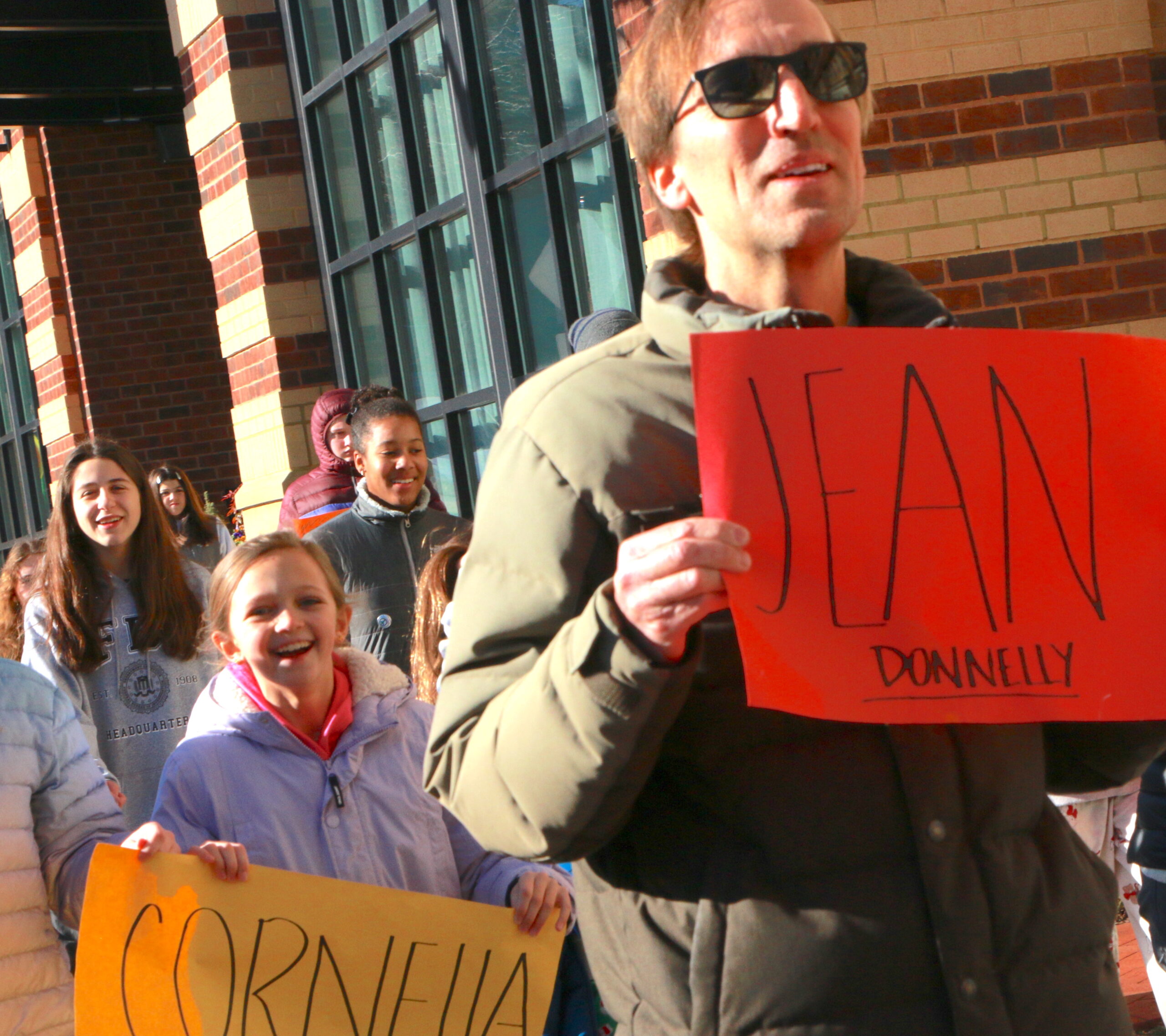 Students and teachers participating in the 1st Annual MLK Jr. Legacy Peace Walk