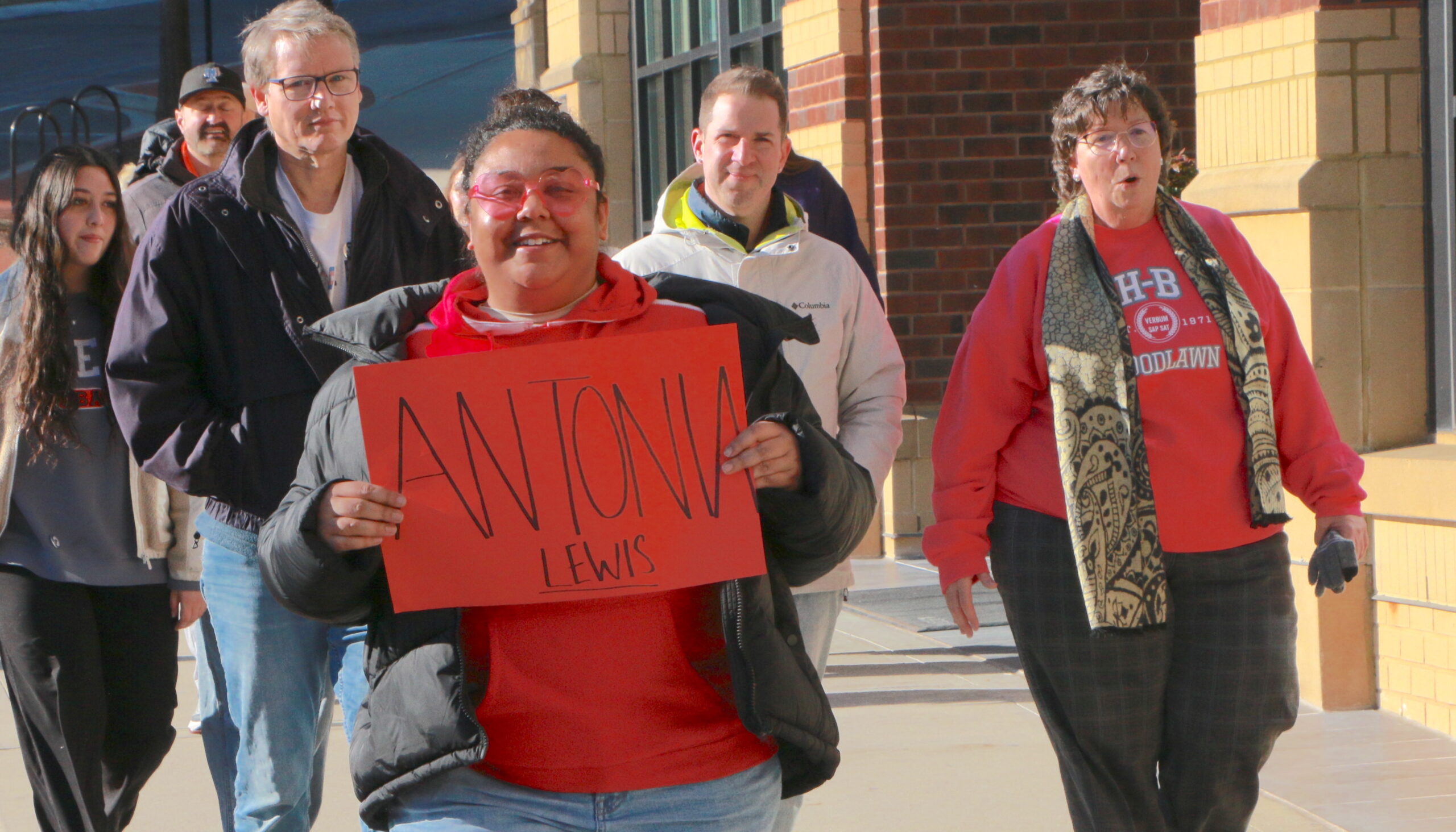 Students and teachers participating in the 1st Annual MLK Jr. Legacy Peace Walk